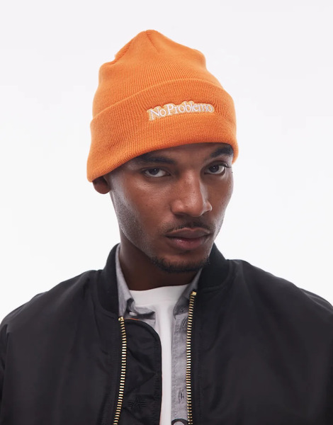  No Problemo Gorro Naranja Con Logo De No Problemo 