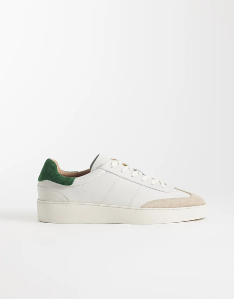  Noak Zapatillas De Deporte Blancas Con Cordones De Estilo Retro De Mezcla De Cuero Y Ante Elaborados En Portugal De Noak-blanco 