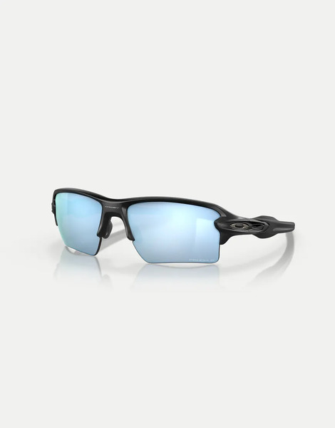  Oakley Oakley - Flak® 2.0 - Gafas De Sol Negro Mate Rectangulares Extragrandes Con Lentes Azules Efecto Espejo Polarizadas 