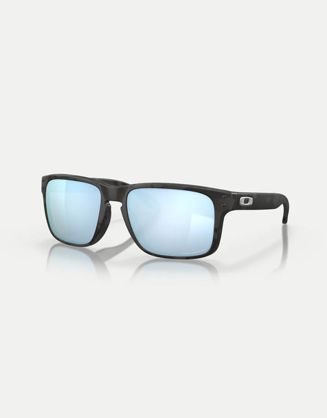  Oakley Gafas De Sol Negro Mate Efecto Camuflaje Cuadradas Con Lentes Azules Efecto Espejo Polarizadas Holbrook & Trade; De Oakley-verde 