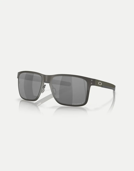  Oakley Oakley - Holbrook & Trade; - Gafas De Sol Gris Plomo Mate Cuadradas De Metal Con Lentes Negras Efecto Espejo 