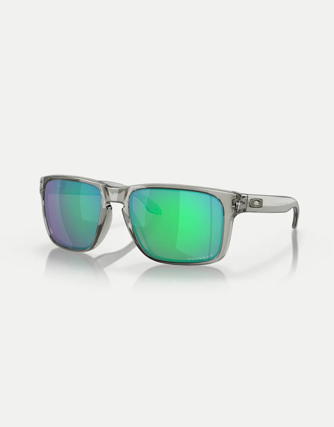  Oakley Oakley - Holbrook & Trade; - Gafas De Sol Gris Tinta Cuadradas Extragrandes Con Lentes Verdes Efecto Espejo Polarizadas 