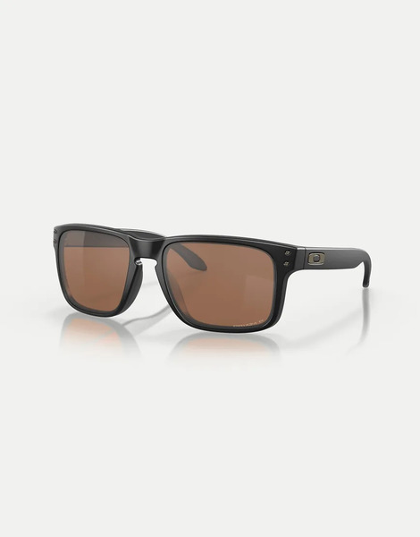  Oakley Oakley - Holbrook & Trade; - Gafas De Sol Negro Mate Cuadradas Con Lentes Marrones Efecto Espejo Polarizadas 
