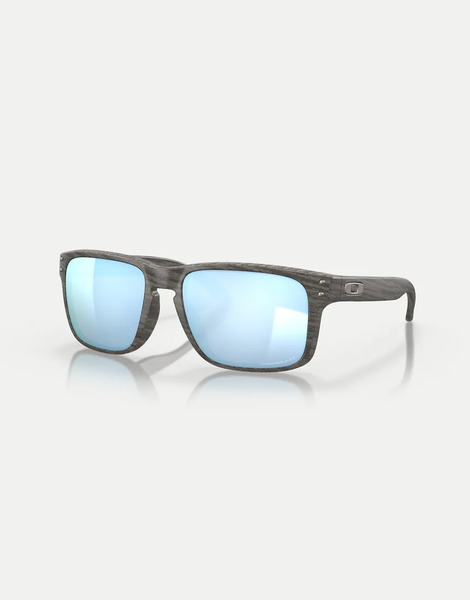 Oakley Oakley - Holbrook & Trade; Xl Woodgrain Collection - Gafas De Sol Efecto Madera Cuadradas Con Lentes Azules Efecto Espejo Polarizadas-marrón 