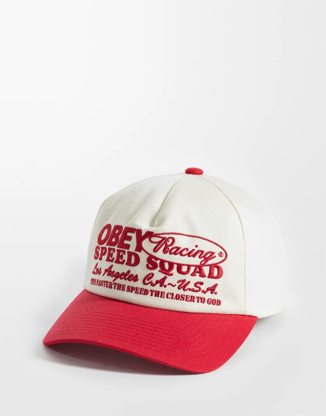  Obey Obey - Gorra Multicolor Con Diseño De Cinco Paneles, Botones De Presión Y Visera En Contraste Speed Squard 