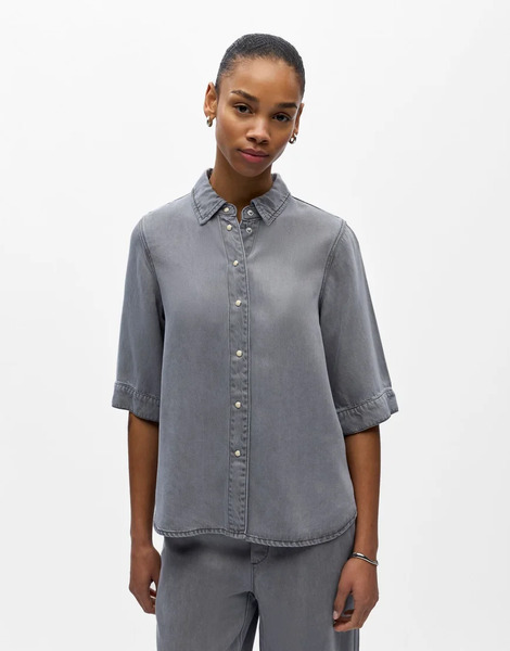  Object Object - Camisa Vaquera Gris Claro 