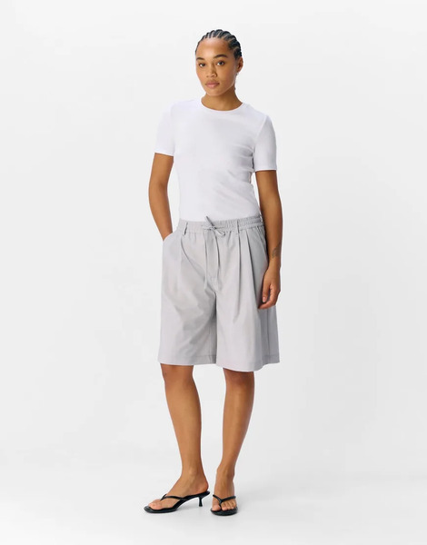  Object Pantalones Cortos Gris Claro Jaspeado Estilo Bermudas De Object 