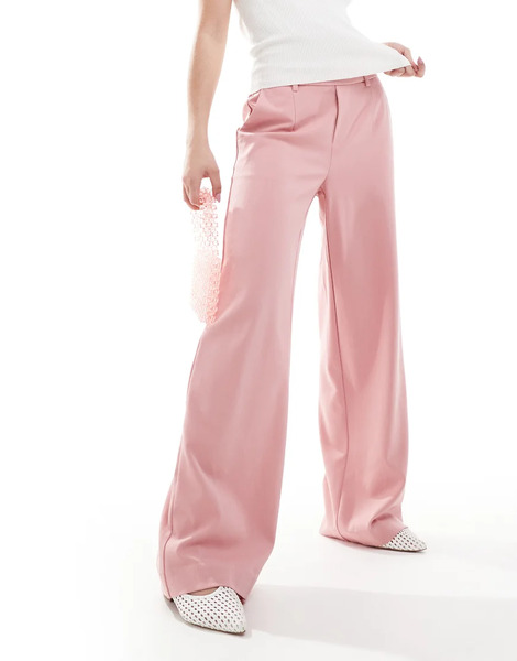  Object Pantalones De Sastre Rosa Pálido De Pernera Ancha De Object 