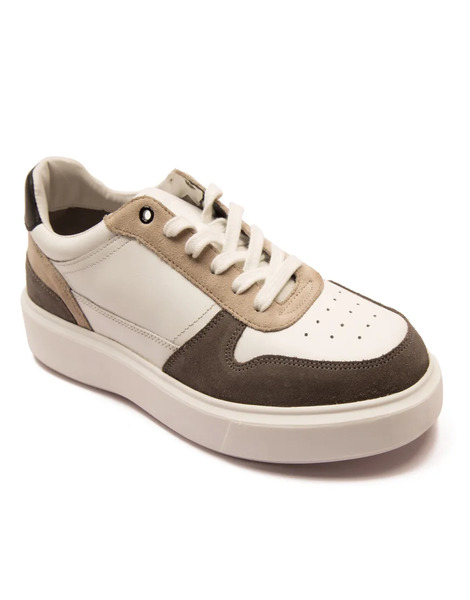  Off The Hook Zapatillas Deportivas Blancas Para Hombre Con Plataforma Alta De Cuero Y Ante Dylan De Off The Hook-blanco 