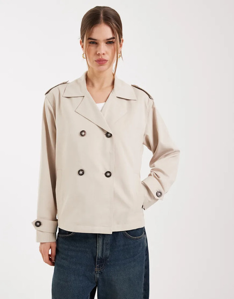  Only Gabardina Corta Beis De Only-neutro 