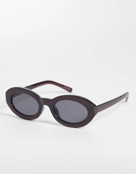  Only Gafas De Sol Burdeos Ovaladas De Only-rojo 