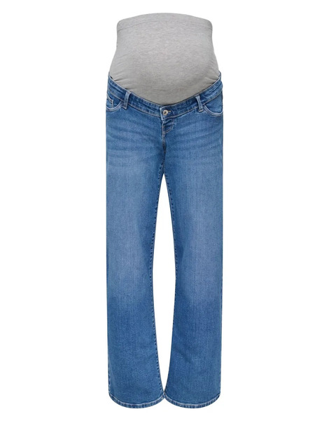  Only Maternity Vaqueros Azul Medio De Corte Ancho De Only Maternity 