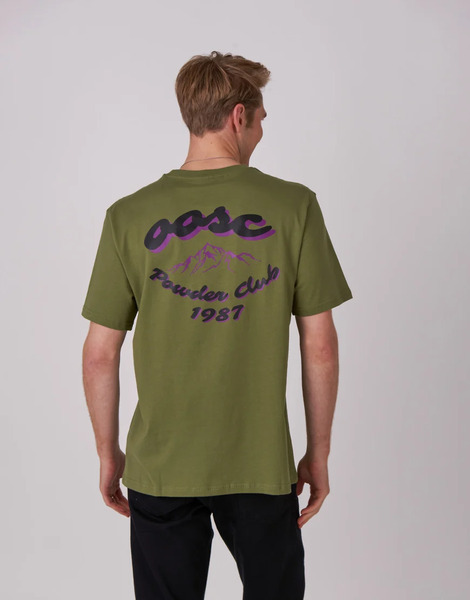 Oosc Camiseta Caqui Powder Club De Oosc-verde 