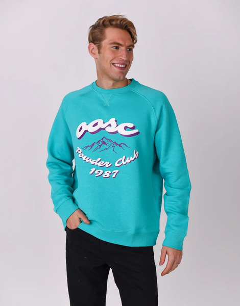  Oosc Sudadera Color Aguamarina Powder Club De Oosc-azul 