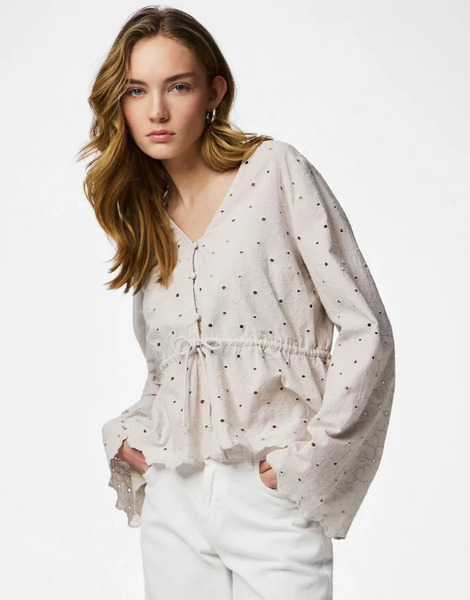  Pieces Blusa Blanco Plateado De Pieces 