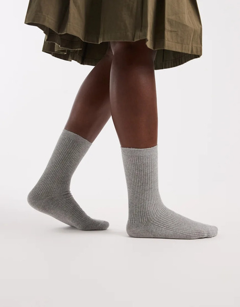  Pieces Calcetines Gris Claro Melange De Pieces 