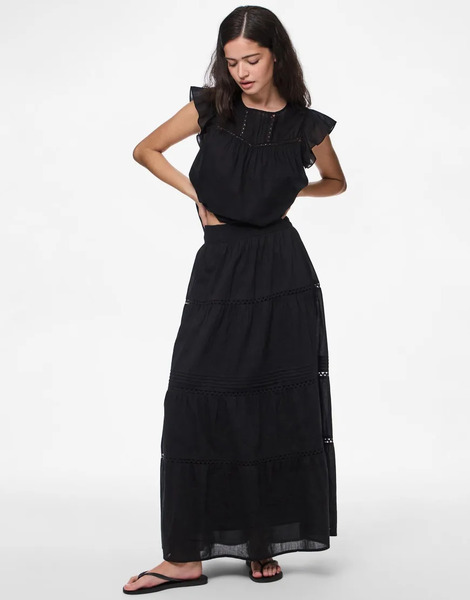  Pieces Falda Larga Negra De Pieces-negro 