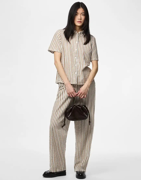  Pieces Pantalones Beis De Pieces-brown 