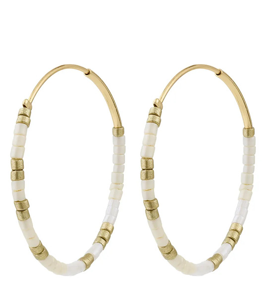  Pilgrim Pendientes Chapados En Oro Alison De Pilgrim-blanco 