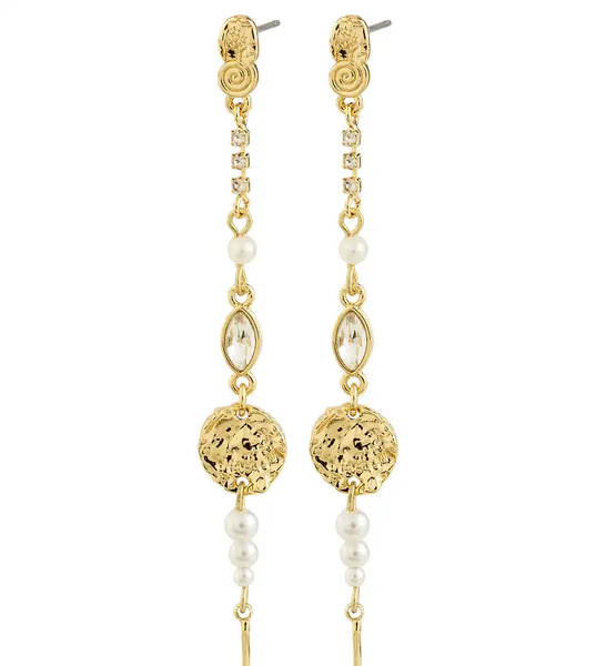  Pilgrim Pendientes Chapados En Oro Fire De Pilgrim-blanco 