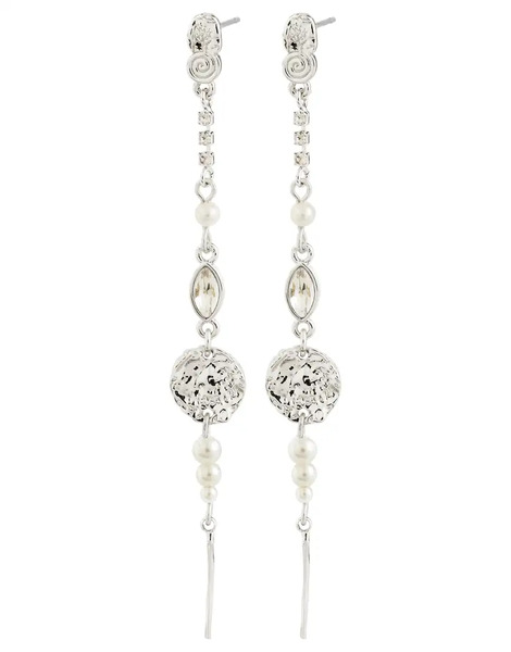  Pilgrim Pendientes Chapados En Plata Fire De Pilgrim-blanco 