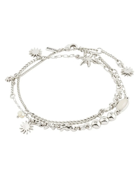  Pilgrim Pulsera Chapada En Plata Prism De Pilgrim-blanco 