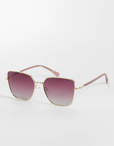  Polaroid Sunglasses Polaroid Sunglasses - Gafas De Sol Doradas Extragrandes Con Lentes Polarizadas Degradadas Burdeos-dorado 