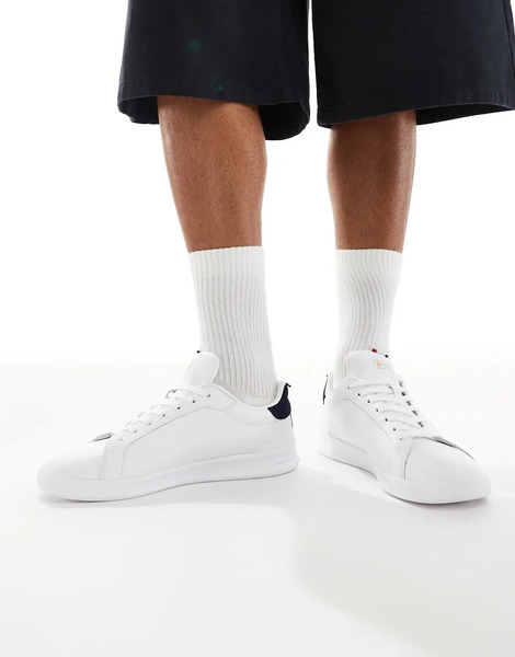  Polo Ralph Lauren Zapatillas De Deporte Blancas Con Detalle A Rayas Y Logo De Caballo Heritage Court De Polo Ralph Lauren-blanco 