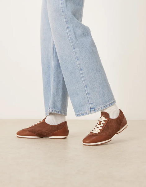 Polo Ralph Lauren Zapatillas De Deporte Marrones Con Acabado Efecto Piel De Potro Ballerina De Polo Ralph Lauren-brown 