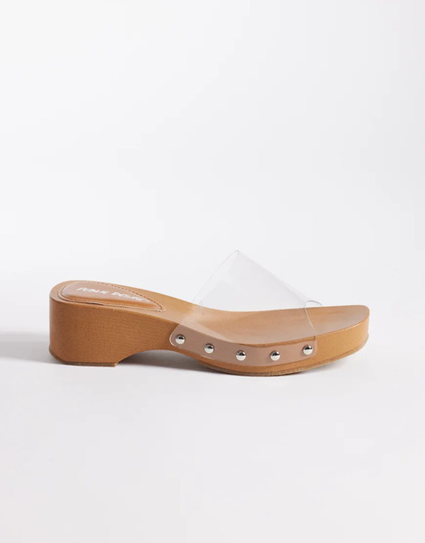  Public Desire Zuecos Tostados Transparentes Alma De Public Desire-brown 