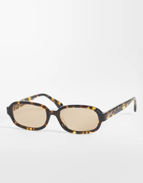  Quay Australia Gafas De Sol Amarillas Efecto Carey Rectangulares Estrechas Con Lentes Color Tostado Could Never De Quay-amarillo 