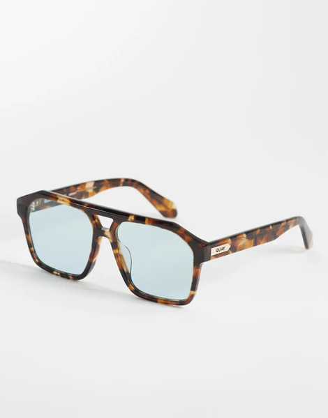  Quay Australia Gafas De Sol Marrón Efecto Carey Grandes De Estilo Aviador Con Lentes Tostadas Soundcheck De Quay-brown 