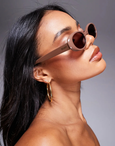  Quay Australia Gafas De Sol Marrones Ovaladas Felt Cute De Quay-marrón 