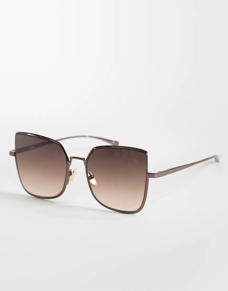  Quay Australia Gafas De Sol Negras De Estilo Ojos De Gato De Estilo Años 70 De Metal Con Lentes Marrones Degradadas Big Debut De Quay-negro 