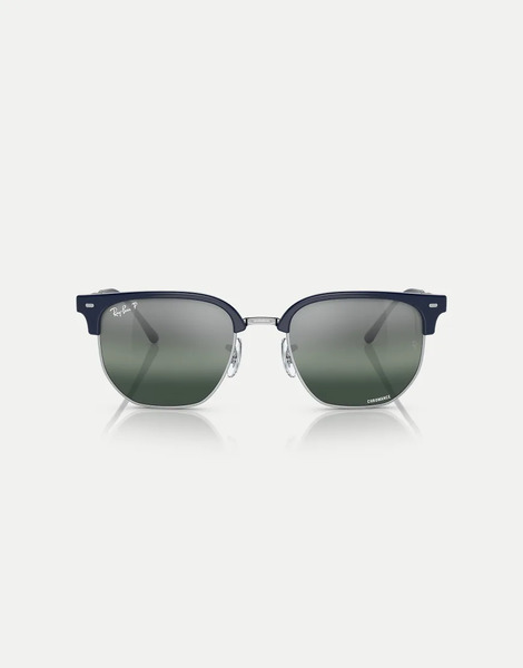  Ray-ban Gafas De Sol Azules Y Plateadas Con Lentes Plateadas Polarizadas Efecto Espejo New Clubmaster De Ray-ban 