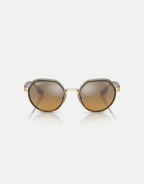  Ray-ban Gafas De Sol Doradas Irregulares Con Lentes Marrones Efecto Espejo Polarizadas De La Colección Scuderia Ferrari Rb3703m De Ray-ban-dorado 