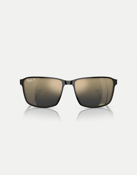  Ray-ban Gafas De Sol Negras Y Doradas Cuadradas Con Lentes Azules Efecto Espejo Polarizadas Rb3721ch Chromance De Ray-ban-negro 