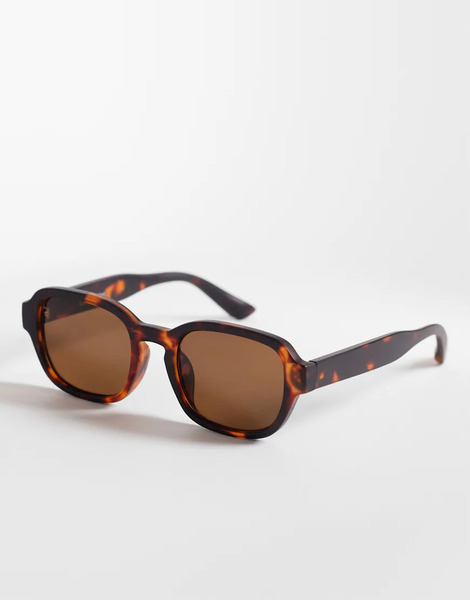  Reclaimed Vintage Reclaimed Vintage - Gafas De Sol Marrón Oscuro Efecto Carey Unisex Con Montura Redondeada Y Lentes Marrones-brown 