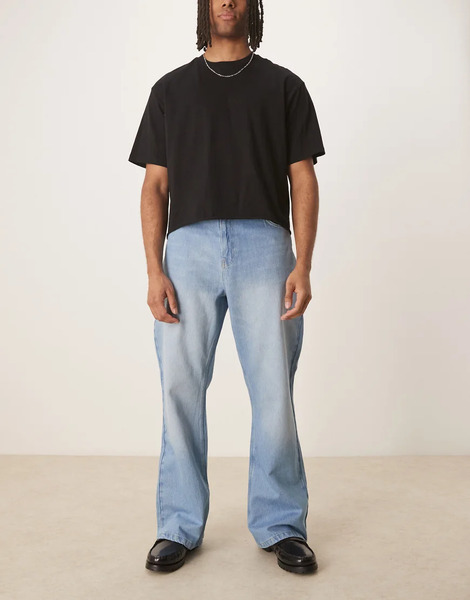  Reclaimed Vintage Vaqueros Holgados De Corte Bootcut Acampanado Con Lavado Azul Claro Descolorido De Reclaimed Vintage 