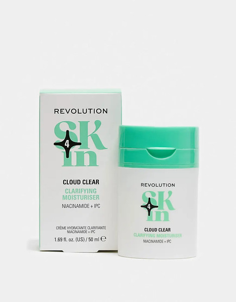  Revolution Skincare Crema Hidratante Clarificante Con Ipc Y Niacinamida Cloud Clear De 50 Ml De Revolution Skin-sin Color 
