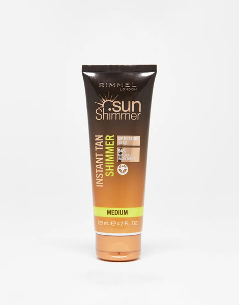  Rimmel London Autobronceador Instantáneo Para Rostro Y Cuerpo De Tono Medio Con Acabado Brillante De 125 Ml De Sunshimmer De Rimmel London-marrón 