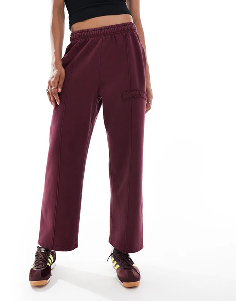  Santa Cruz Joggers Burdeos De Pernera Recta Y Corte Ancho Con Logo De Felpa Cepillada De Santa Cruz (parte De Un Conjunto)-rojo 