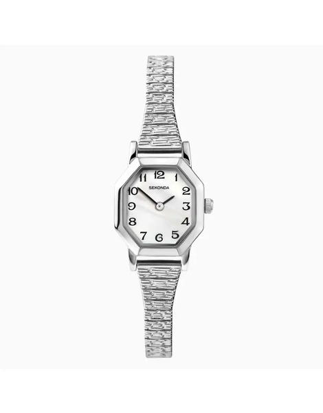  Sekonda Reloj Para Mujer Con Esfera Blanca De 23 Mm Y Correa Elástica De Acero Inoxidable Mila De Sekonda-blanco 