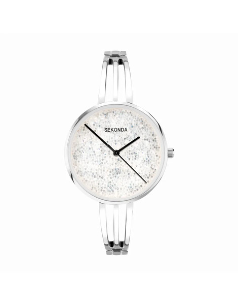  Sekonda Reloj Para Mujer Con Esfera Plateada De 36 Mm Y Correa Semirrígida De Aleación Stardust De Sekonda-plateado 