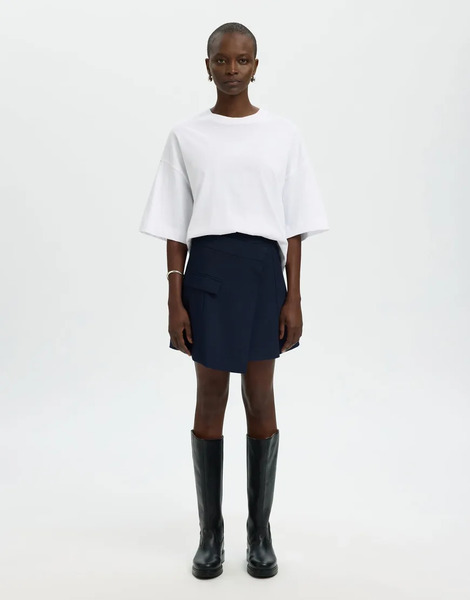  Selected Minifalda Color Zafiro Oscuro De Selected-azul 