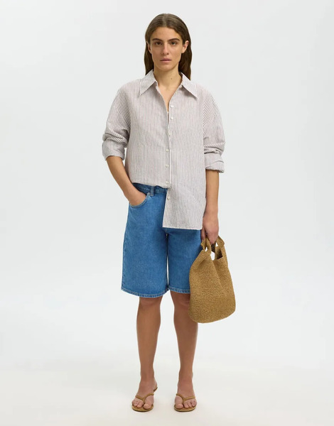  Selected Pantalones Cortos Vaqueros Azul Medio De Selected 