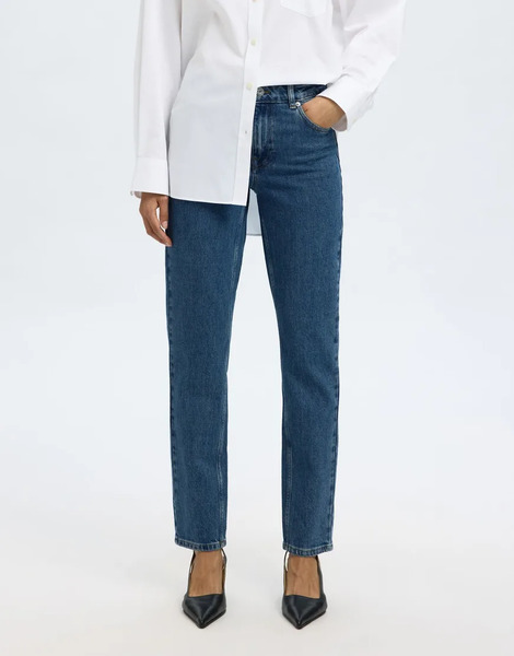 Selected Vaqueros Azul Medio De Corte Tapered Slim De Selected 