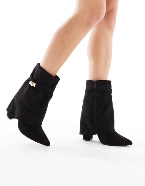  Seqwl Botines Negros Con Diseño Plegado Ranger De Seqwl 