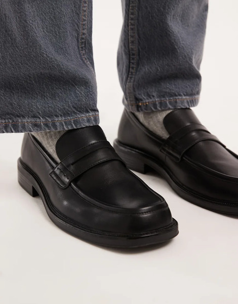  Seqwl Mocasines Negros Con Puntera Cuadrada De Seqwl 