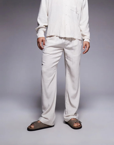  The Couture Club Pantalones Beis De Estilo Casual De Tejido Texturizado De The Couture Club (parte De Un Conjunto)-neutro 
